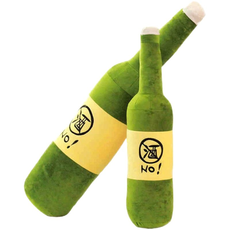 来根华子仿真啤酒瓶戒酒毛绒玩具