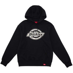 Dickies秋冬加绒卫衣男情侣连帽印花学生商场同款休闲百搭上衣女