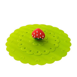 环保硅胶杯盖食品级水杯盖草莓杯子盖碗盖奶茶杯早餐杯泡面碗盖子