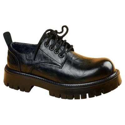 冬季加绒皮鞋男款2025新款年轻人英伦风休闲高级感痞帅男鞋马丁靴