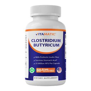 美国vitamatic丁酸梭菌bm588益生菌2500万CFU活性60粒clostridium