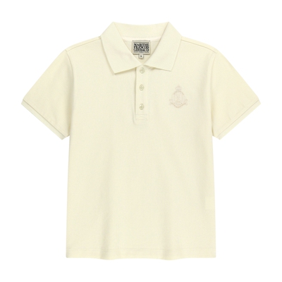 MARITHE女士POLO衫纯色刺绣徽章