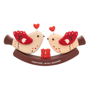 良订 高级立体喜字摆件结婚装饰客厅玄关电视床头柜婚房布置礼物