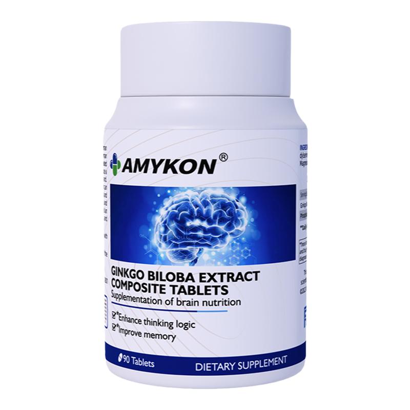 AMYKON安美心银杏叶精华提取物片补大脑记忆力中老年营养健忘胶囊