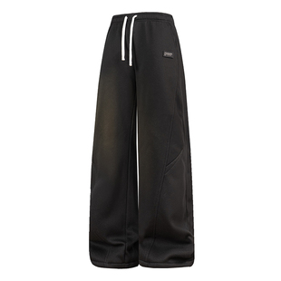 大码加绒加厚卫裤男款冬季保暖宽松阔腿裤羊羔绒运动裤休闲长裤子