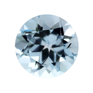 圆形天然天空蓝托帕石裸石戒面 天空蓝色原石淡蓝色宝石彩宝主石