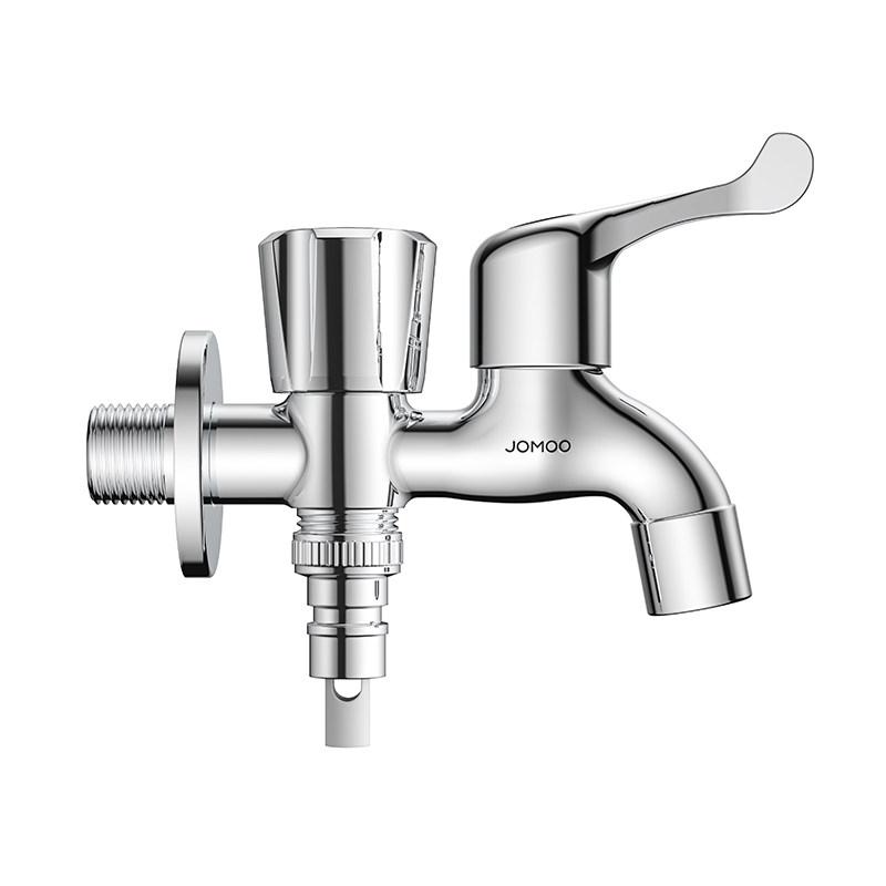 九牧一进二出水龙头洗衣机专用单冷精铜加长拖把池快开4分嘴通用