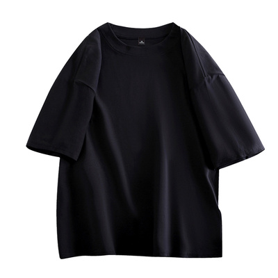 NASA联名短袖T恤男女夏季重磅纯棉复古青年韩版休闲宽松五分袖港