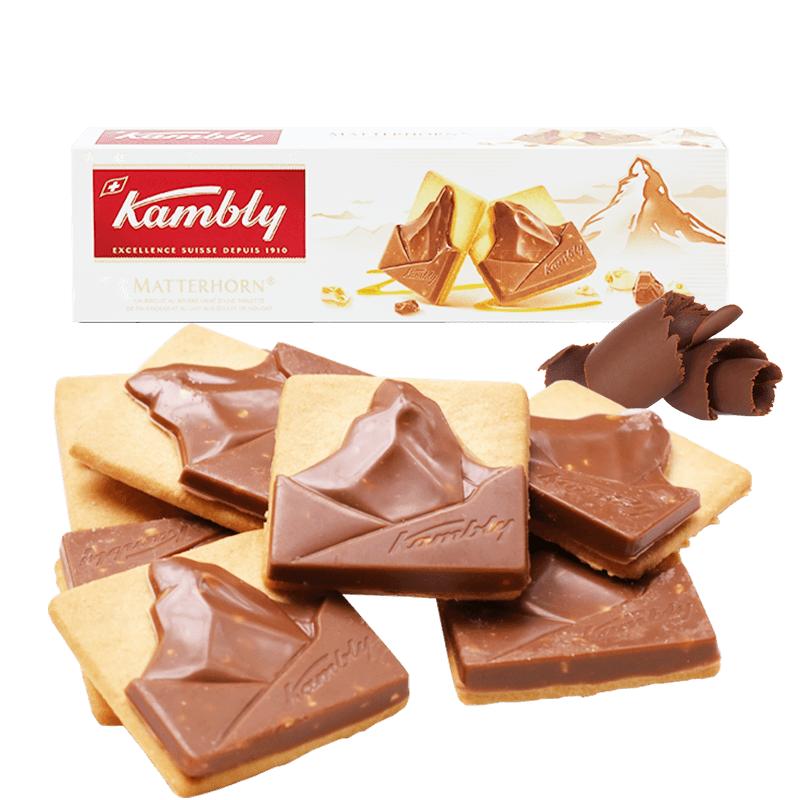 【胖东来热卖】Kambly金宝丽饼干瑞士原装进口巧克力饼干薄片零食