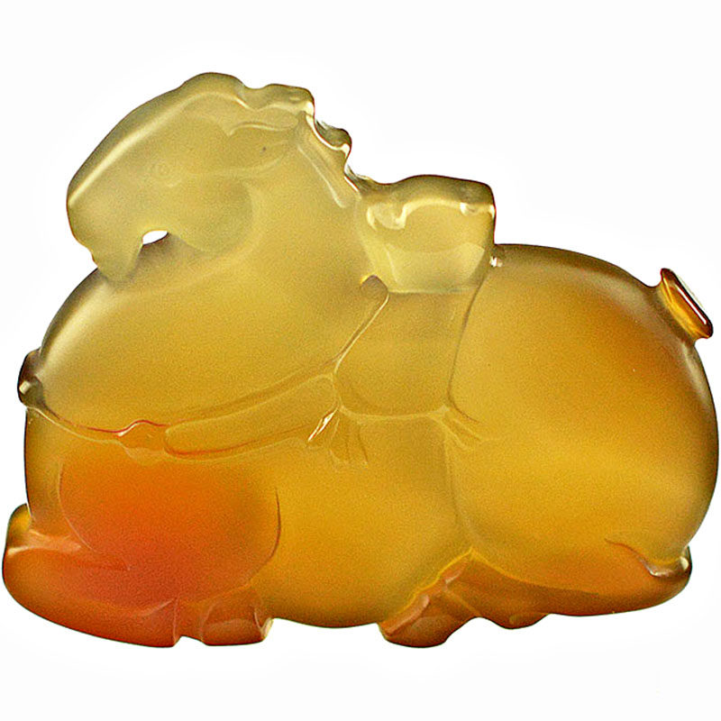 阿拉善玉玛瑙吊坠十二生肖旺财马