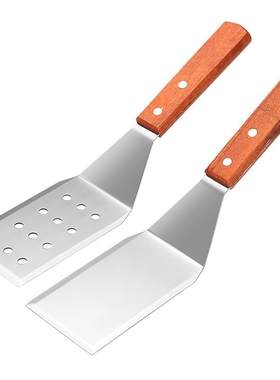 加厚料理铲不锈钢铁板烧铲手抓饼牛排扒铲披萨生煎铲工具铲子压铲