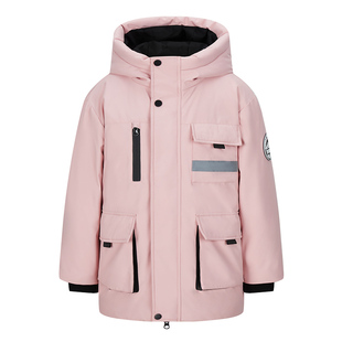 雪中飞儿童工装羽绒服男童2025新款女童中长款防寒服加厚保暖外套