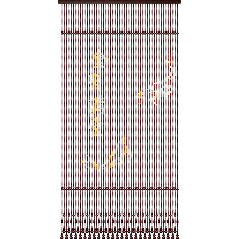 桃缘结谊全桃木门帘珠帘挂帘成品