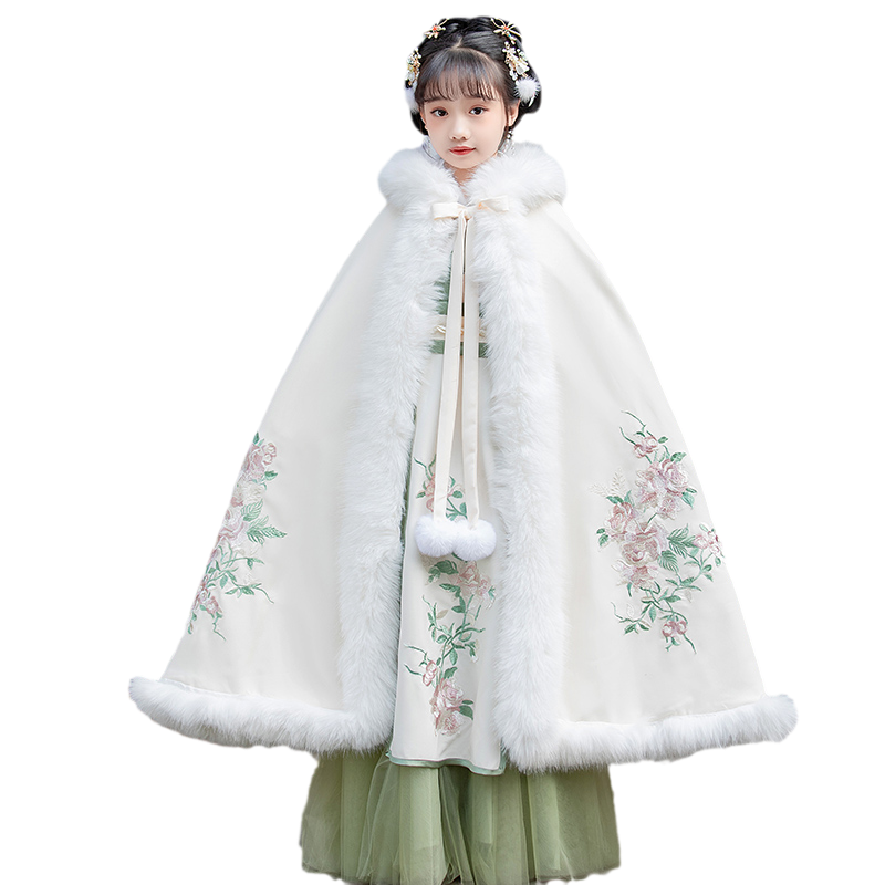 女童汉服中国风古装超仙古风唐装儿童宝宝拜年服过年服加厚秋冬款