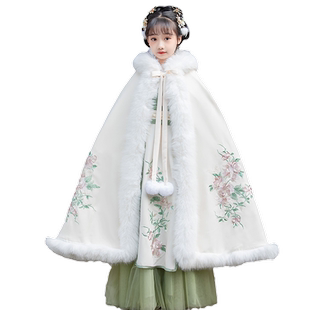 女童汉服中国风古装超仙古风唐装儿童宝宝拜年服过年服加厚秋冬款