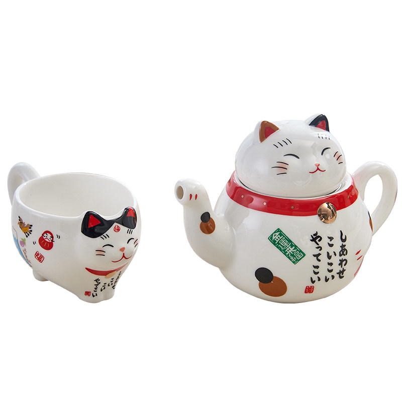 创意猫杯茶水杯加厚儿童杯子陶瓷
