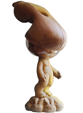 实木可拆解组装潮玩兔子摆件