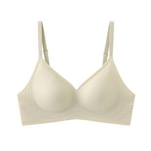 米图【双皮奶】超柔软透气无痕内衣 无钢圈软支撑小胸薄款文胸女