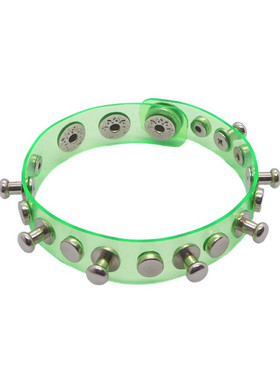 和尚头铆钉紫红半透明朋克窄手链