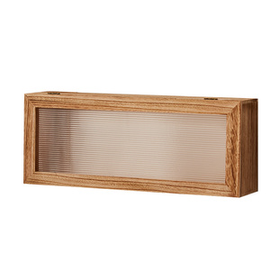 路由器收纳盒放置架wifi光猫插排插座遮挡箱实木壁挂防尘整理盒架