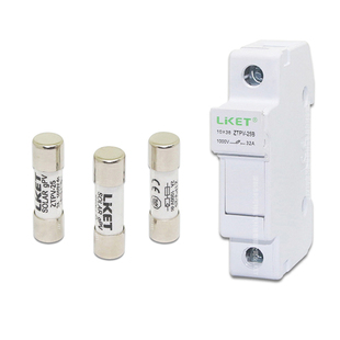 光伏直流熔断器底座10*38 ZTPV-25 DC1000V 保险丝底座 汇流箱TUV