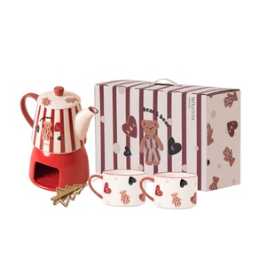 YOOFUN节日礼物生日礼物新婚礼物闺蜜女生茶具套装「小熊饼饼」