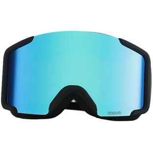 日本NNOUM单板高清大视野柱面防雾户外滑雪镜卡近视镜护目镜0128