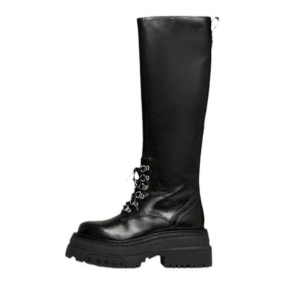 BLOCCO5侧拉链粗跟高筒时装靴