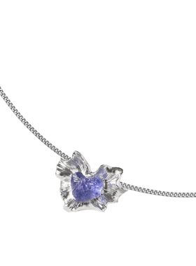 通体纯银多巴胺不规则爱心项链