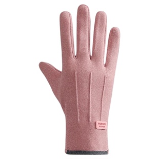 新款冬季保暖手套加绒加厚防寒触屏骑行开车户外运动德绒棉手套