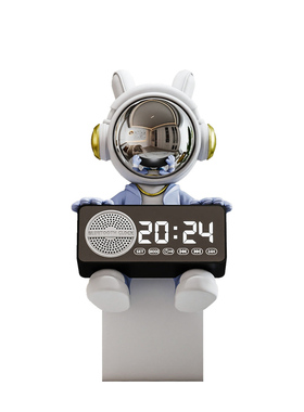 轻奢宇航员时钟桌面摆件