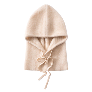 皇室拉绒100%山羊绒套头一体围脖帽男女秋冬季新款加厚保暖脖套帽