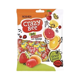 小蜜蜂软糖俄罗斯进口爆浆原乌克兰糖果如胜果汁夹心喜糖零食年货