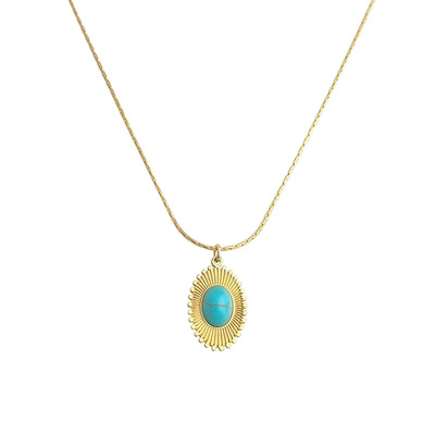 随视觉民族风绿松石项链高保色