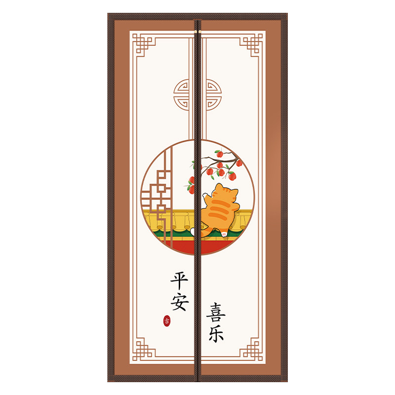 布艺隐私磁吸隔断帘免打孔