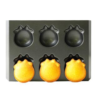 三能多连马芬烤盘6连12连圆形蛋糕碳钢麦芬蛋糕家用烘焙模具