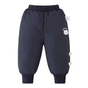 [抗菌远红外]女童棉裤宝宝秋冬童装小童裤子夹棉加绒保暖儿童卫裤