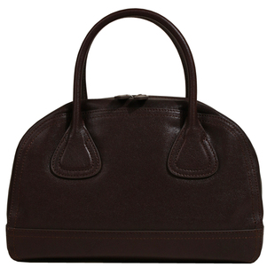 【EZRO】一作植鞣牛皮高级手工真皮波士顿包百搭女包新款保龄球包