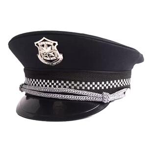 新式保安服帽夏季男款平顶作训帽鸭舌帽黑色特勤服便帽作战帽子