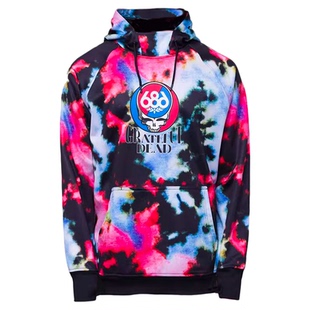 美国686滑雪服男款滑雪套头衫宽松滑雪衣连帽卫衣秋冬季W24新品