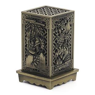 梅兰竹菊塔香香炉家用室内香薰炉套装檀香盘香仿古熏香炉焚香香托