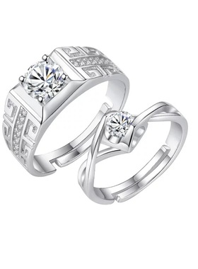 霸气情侣戒指男女款钻戒