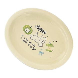 原创苹果小狗水杯陶瓷餐具套装家用可爱高颜值碗盘子菜盘饭碗汤碗