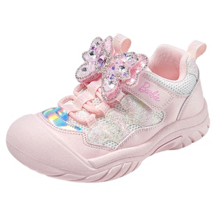 芭比童鞋女童运动鞋2025新款秋冬小女孩公主鞋加绒鞋子儿童二棉鞋