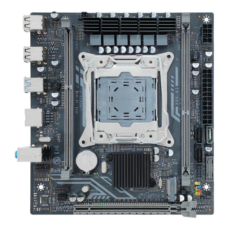 全新X99ITXMATX电脑主板E5V3V4D3D4原生芯片双四通道可刷鸡血bios