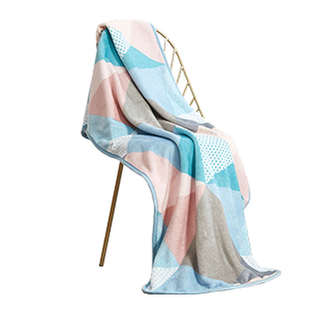 富安娜小毛毯沙发毯披肩毯子法兰绒毯秋冬办公室午睡毯【顺手买】