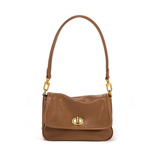 西木汀沐年 牛皮腋下包包女2026新款高级感小个子单肩斜挎小方包