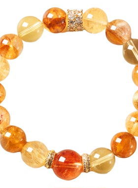 天然黄水晶纳福手链女款手串