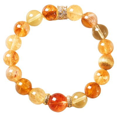 天然黄水晶纳福手链女款手串