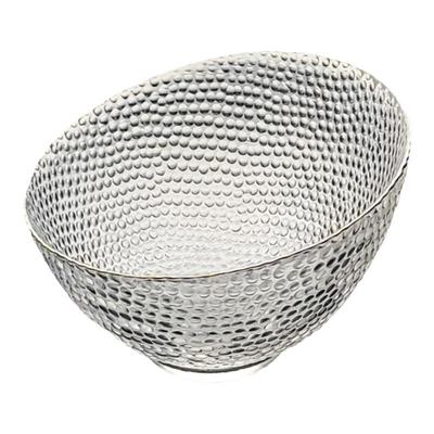 水晶玻璃斜口水果盘高端精致高颜